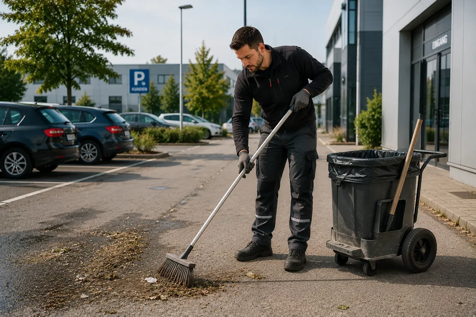 Parkplatzreinigung